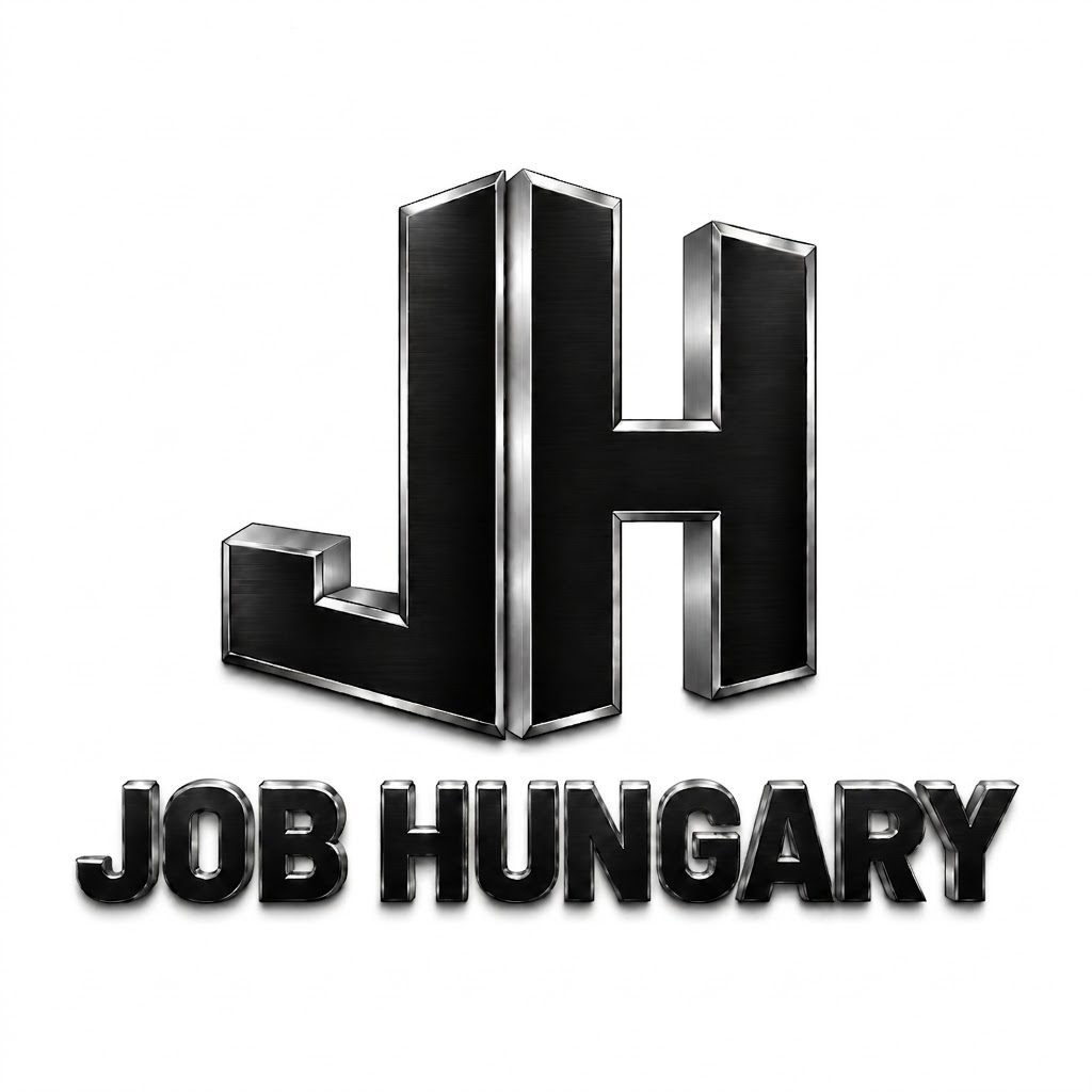 JOB HUNGARY – black and silver JH logo